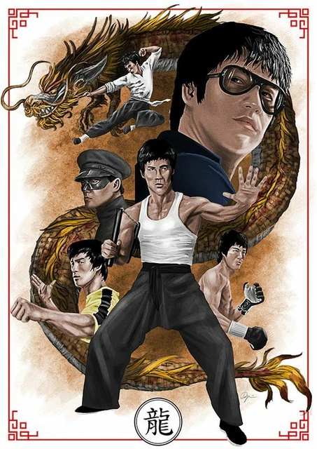 Plaque Décorative 3D Bruce Lee, Cinéma Mural Pour Fan, Fille Garçon Adulte