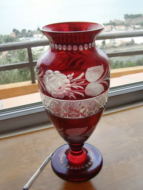Tres Grand Vase Cristal Boheme 2