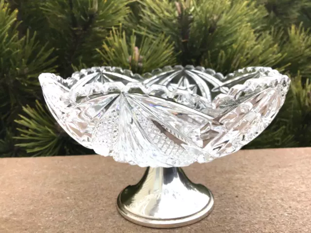 Silver Cut Glass Compote Small Size 835 Silver Netherlands