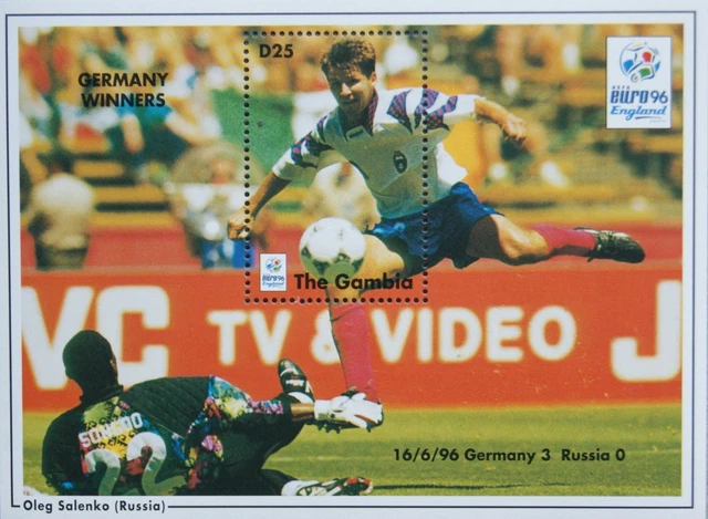 GAMBIA 1996 Block 313 EURO Cup 96 Fußball EM Soccer Footbal Oleg Salenko **