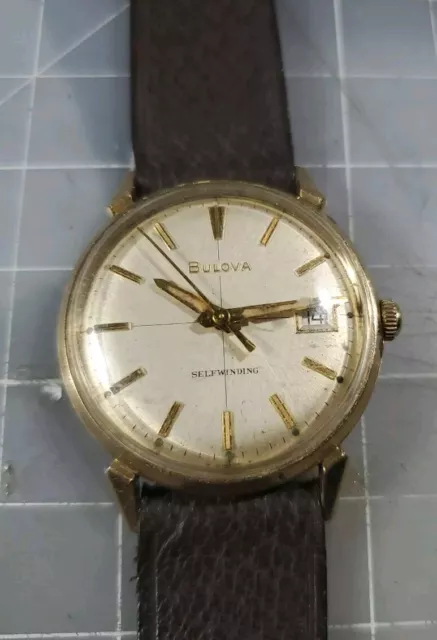 VINTAGE SELFWINDING MENS BULOVA WATCH #11ALACD  not running