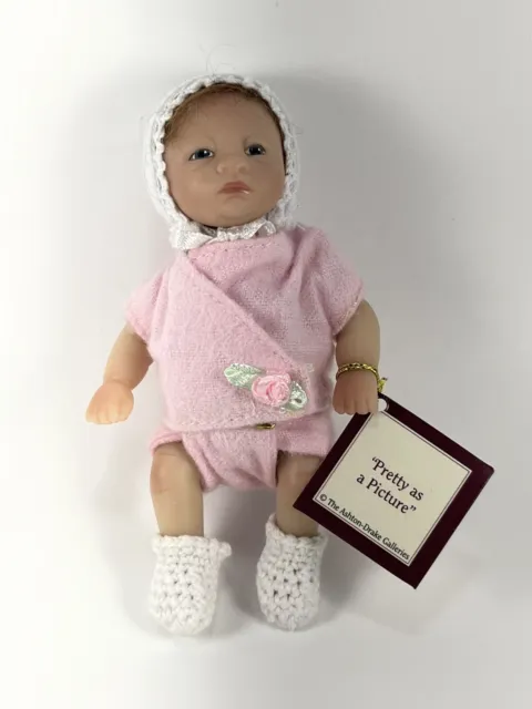 Ashton Drake PRETTY AS A PICTURE Sweet As You Please 4.5” Baby Doll Cute Pink