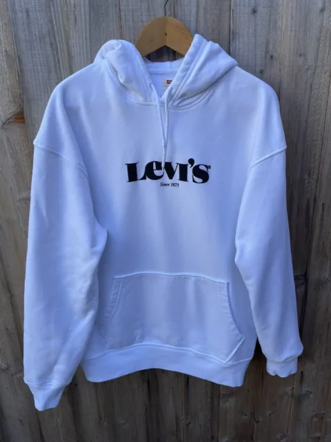 Levis Hoodie White Medium Brand New With Tags Overhead