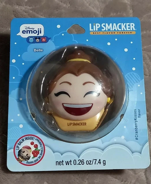 Disney Emoji Lip Smacker Lip Balm ~ Belle ~ Cranberry Kisses ~ 0.26oz