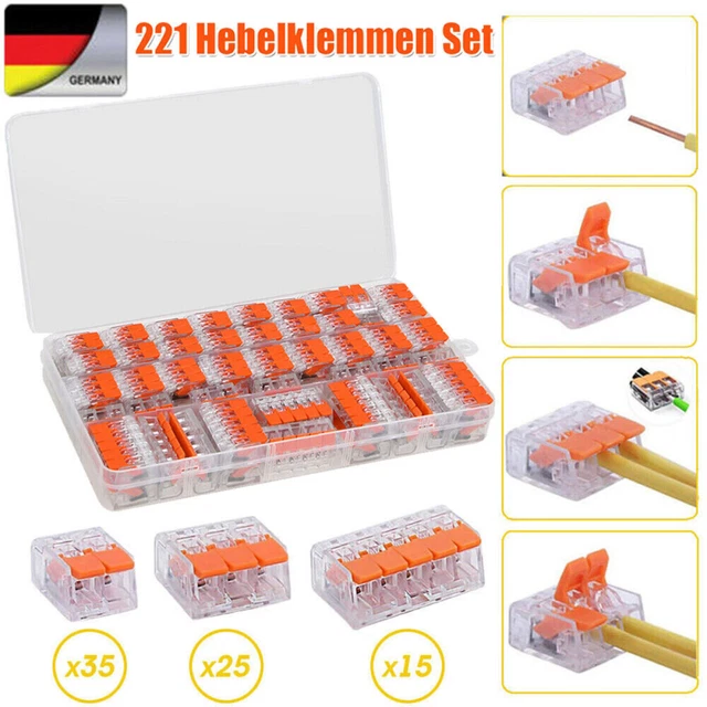 Produktbild von 90er-Set Wago Hebel-Klemmen – Ersatzhebel Für 221-412, 221-413 & 221-415