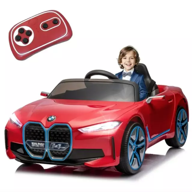 12V BMW i4 License 3 Speed Electric Kids Ride on Car Toys w/Remote LED Bluetooth