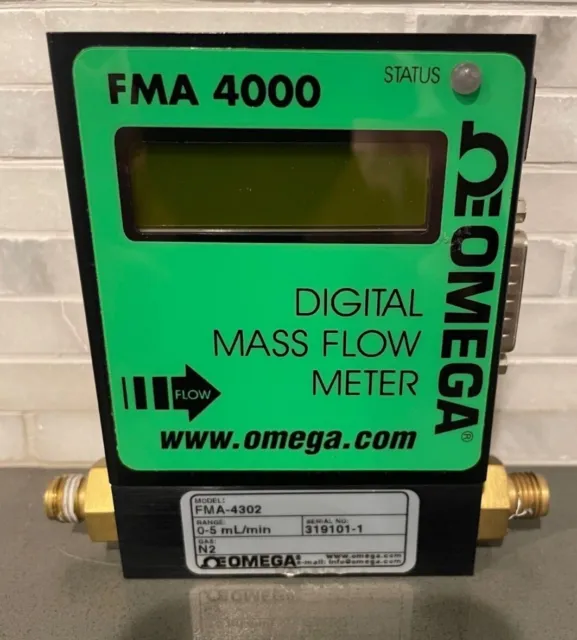 OMEGA Programmable Mass Flow Meter - Model FMA-4302. Range 0-5 ml/min