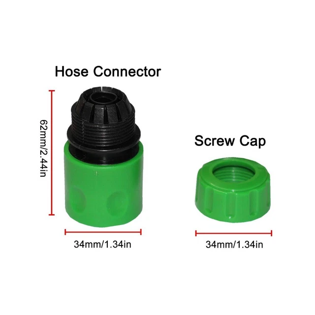 SET CONNETTORE RAPIDO Giunto Giunto Doppio Tubo Irrigazione Uomo EUR 10