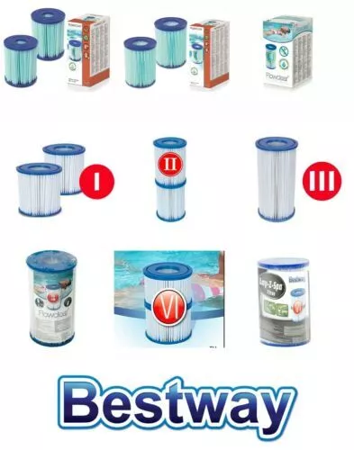 Bestway Pool Filtro Cartucho de Filtro Gr 1 2 3 4 6 Filtro de Bomba