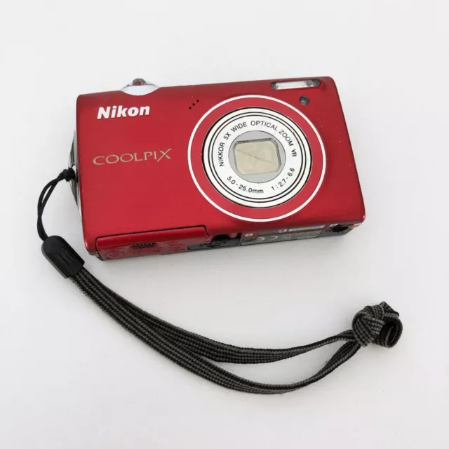 Nikon COOLPIX S5100 Kamera Digitalkamera Rot 12.2 MP DEFEKT