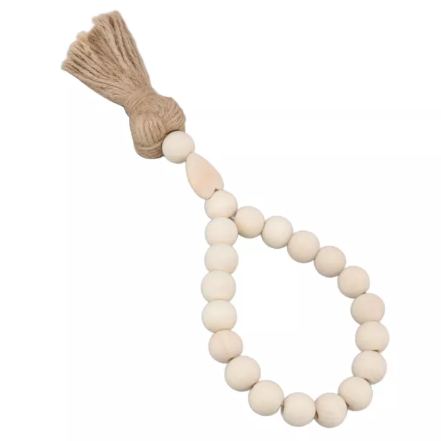Farmhouse Beads Hand Made DIY Multipurpose Wood Beads Garland With Tassels