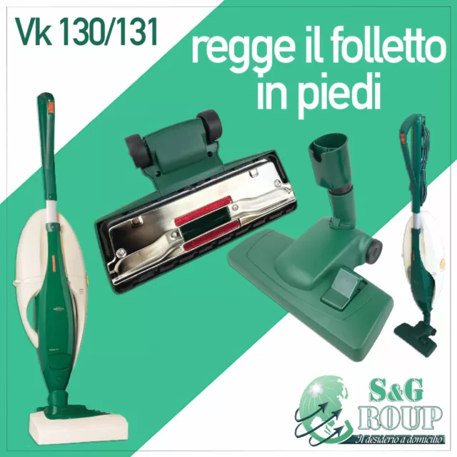 Spazzola "Folletto In Piedi" Con Ruote Vk 130-131-135-136-140 Vorwerk Compatibil