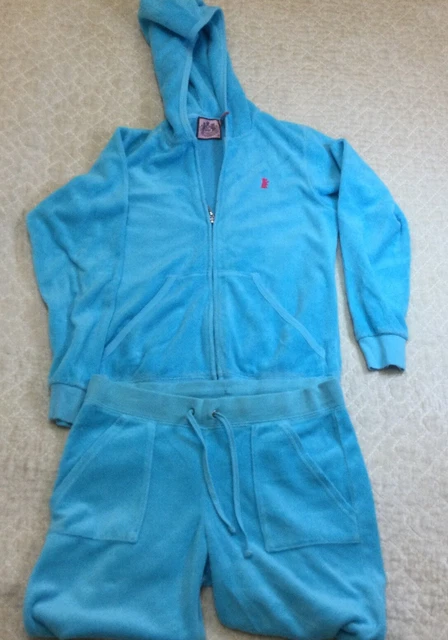 Set tuta con cappuccio blu Juicy Couture per ragazze taglia 12