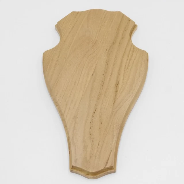 Ciervo Escudo de Trofeo Romo En Roble Claro Altura 38CM Hirschschild 3