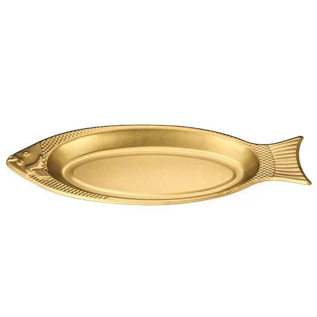 Plato de pescado bandejas de comida de larga duración servir no tóxico versátil de usar