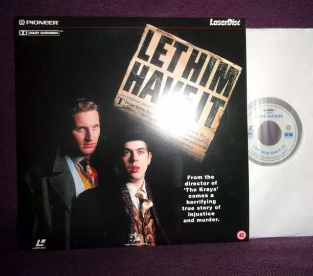 LET HIM HAVE IT - rare 1994 PAL Laserdisc PLFEB 30791 CLV Christopher Eccleston