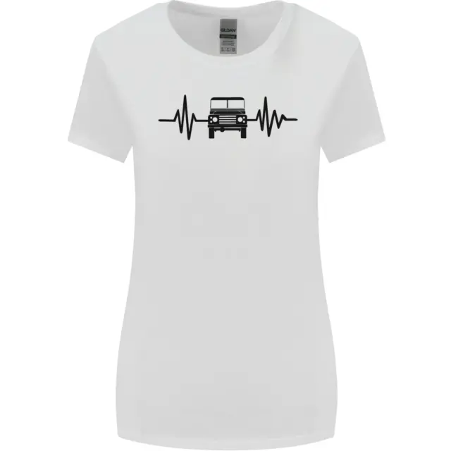 T-shirt 4X4 Heart Beat Pulse Off Roading donna taglio più largo