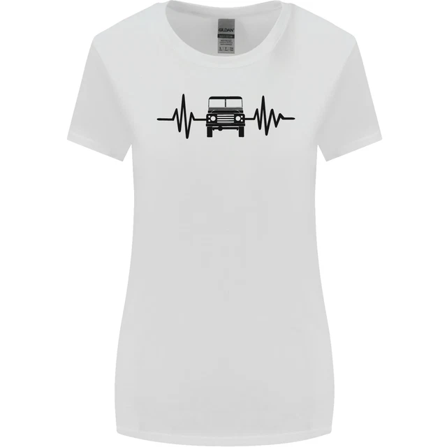 T-shirt 4X4 Heart Beat Pulse Off Roading donna taglio più largo
