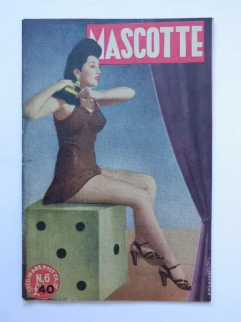 MASCOTTE 1947 vecchia rivista nr 6 erotica sexy erotic man magazine vintage nude