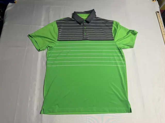 UNDER ARMOUR MENS XL Golf Polo Shirt Loose Fit Heat Gear Lime Green ...