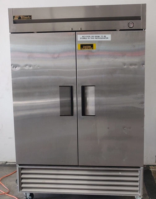 True T-49a Two Door Stainless Steel Refrigerator .5°c-3°c 49Cf 120v FULLY TESTED