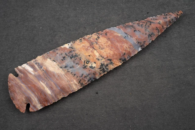 6" Flint Spearhead Ohio Collection Spear Point Knife Blade Arrowhead 468