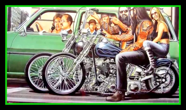 5" Sunday Cruise vinyl sticker. USA Harley Davidson motorcycle decal for helmet.