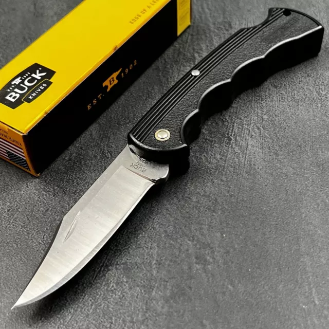 BUCK KNIVES USA Bucklite Black Handle Folding Clip Point Blade EDC Pocket Knife