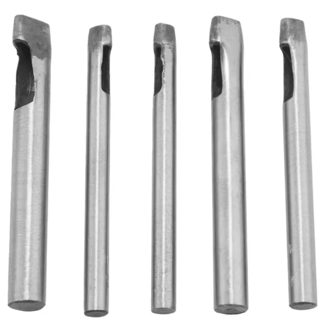 Juego de 5 piezas de perforación de orificio hueco forma ovalada cuero orificio hueco cortador de perforación para F7D4