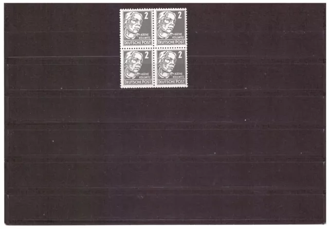 B83 "DDR 1952 postfr.."   4er Block MiNr. 327 va XI PF III,  BBP geprüft