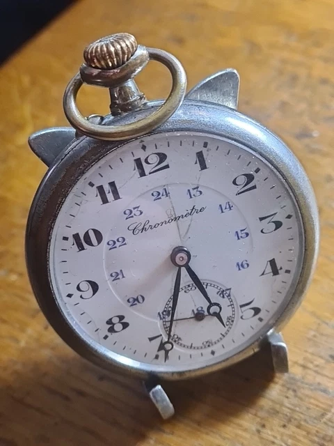 Montre Gousset Chronomètre Unic Plaqué Or - Vintage 1900 - Non Fonctionnelle, à Réparer Ou Pour Pièces