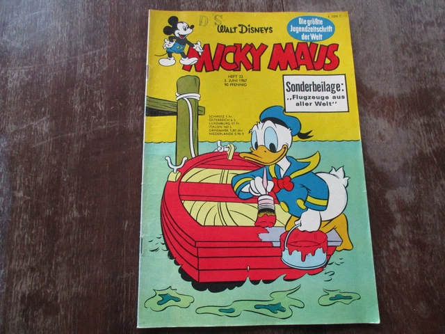 Micky Maus Heft 22/1967, mit Sammelgutschein und Fußball-Sammelbildern ...