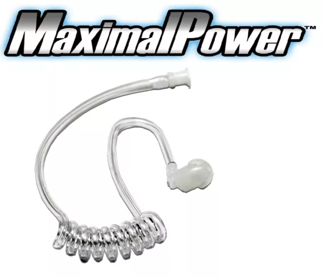 MaximalPower Clear Twist On Replacement Acoustic Tube for Two-Way Radio Headsets