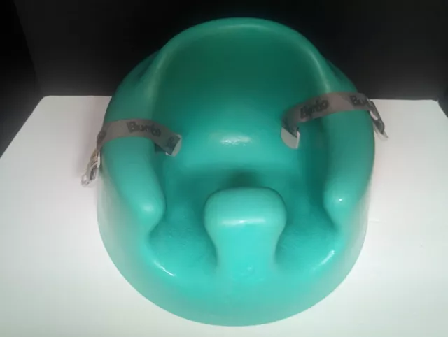 BUMBO Baby  Sitting Chair Floor Seat Adjustable Safety Restraint Strap Aqua Blue