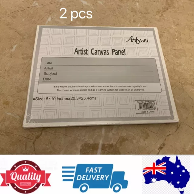 2pcs 8”x10” Quality Blank Artist Canvas Panel Board 20.3cmx25.4cm,AU Stock