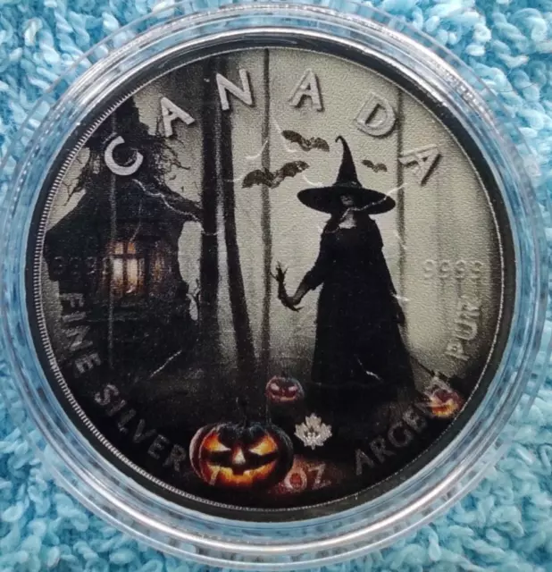 CANADA 5 $ 2022 ARGENT 1 OZ Halloween Witch Forest - Seulement 999 unités !!!