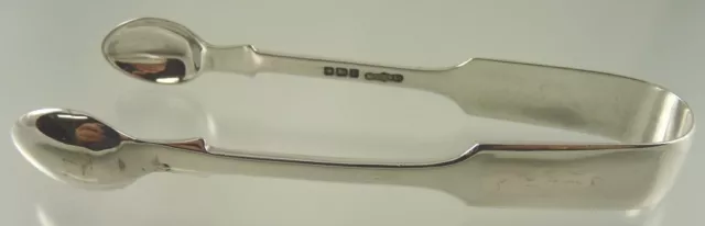 TIPPED or FIDDLEBACK SUGAR TONG STERLING BY W.S.S & CO SHEFFIELD 1899