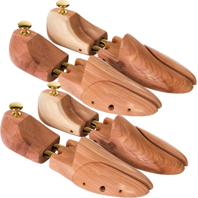 2 Paires Qualité Embauchoirs Bois de Cèdre Réglable Chaussures Femme Homme neuf