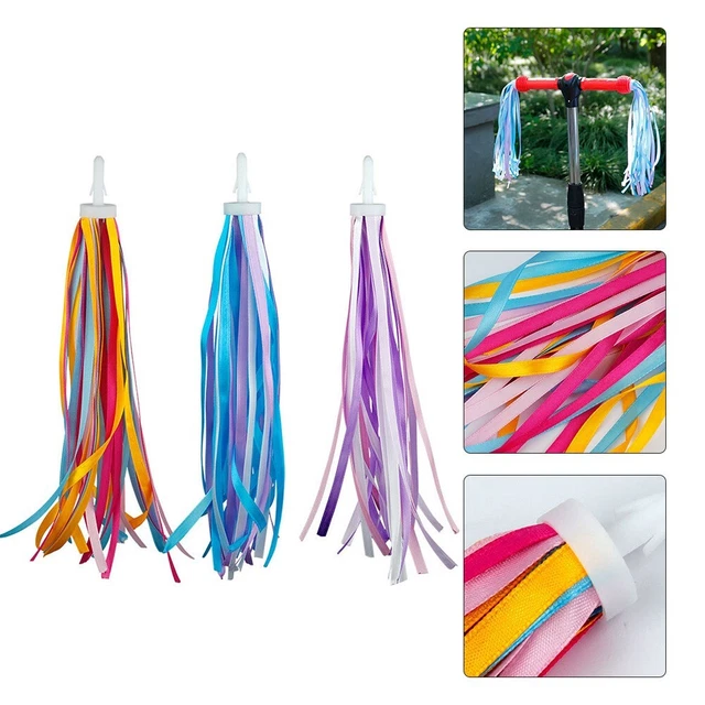 Glands Colorés Arc-en-ciel Pour Guidon De Vélo Ou Scooter - Décoratifs En Polyester