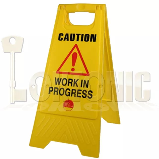 Professional Caution A-Frame Safety Warning Sign Work In Progress 610 x 300 x 30