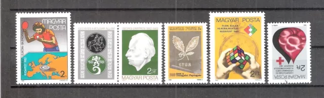 Ungarn 3547A plus 4 folgende Marken aus 1982 postfrisch -T609