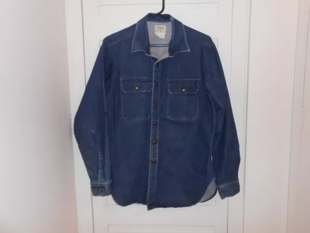 RM Williams Longhorn Blue Denim Shirt size XL / 44cm , Great pre Loved condition