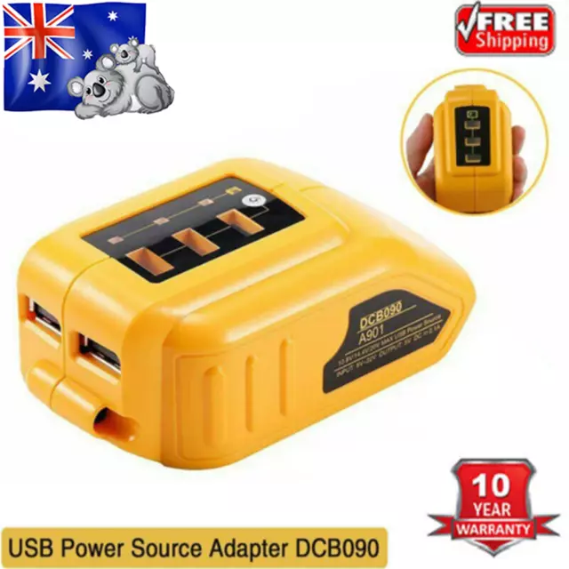 For Dewalt DCB090 USB Charging Battery Adapter Power Charger 18V/20V Portable AU