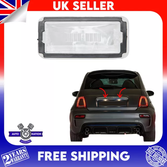 Rear Number Plate Lamp Light Lens For Fiat 500 & Abarth 500 Cover 51800482