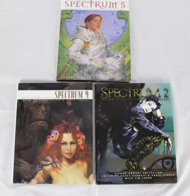 Spectrum The Best in Contemporary Fantastic Art Hardcover Books 2 5 9 Lot of 3