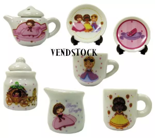 New Retired Strawberry Shortcake 7 Piece Mini Ceramic Tea Set You Pick One