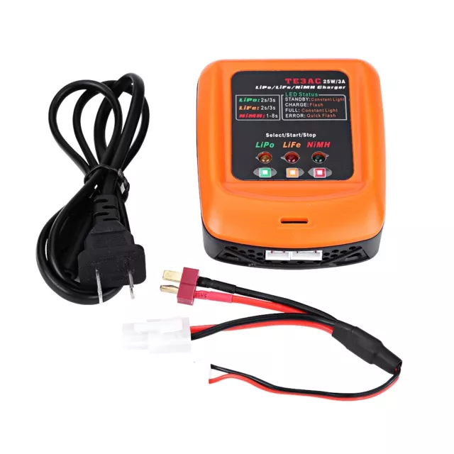 New RC 25W 3A Balanced Charger For 2S/3S LiPo LiFe 1-8S NiMh Battery Remot