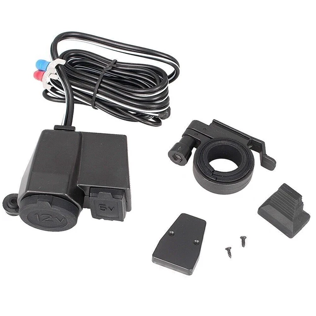 Cigarette Lighter USB Integration Black 12V-24V Fit for Motorcycle ATV Boat Car