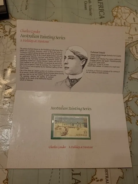 Australian Paintings $5 Stamp Presentation Pack. Excellent MINT As Shown