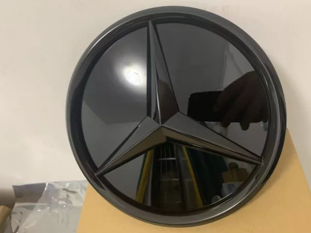 Emblema de parrilla negro para MercedesBenz nuevo W205 W177 estrella A1778884200 A0008880400 2